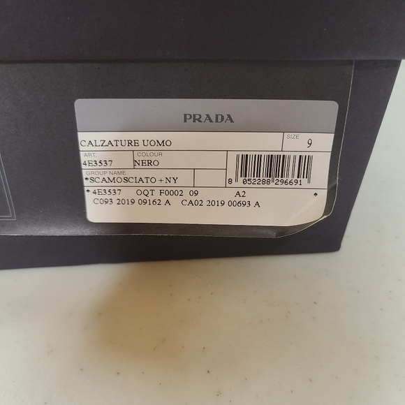 Prada Black Suede & Nylon Sneakers - Picture 7 of 8